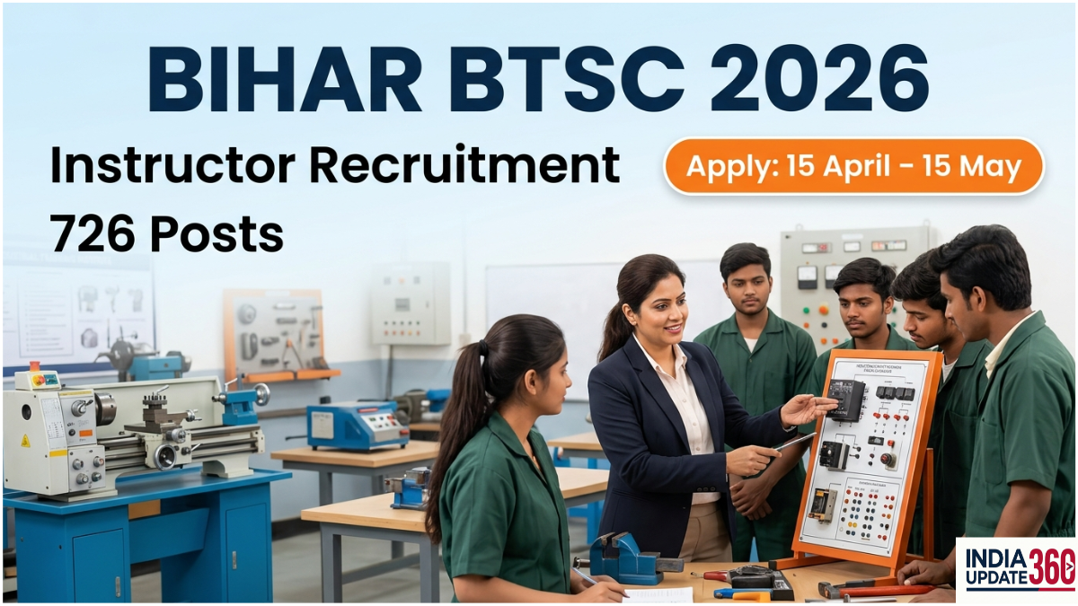 Bihar BTSC Instructor Recruitment 2026 726 posts apply online 15 April to 15 May