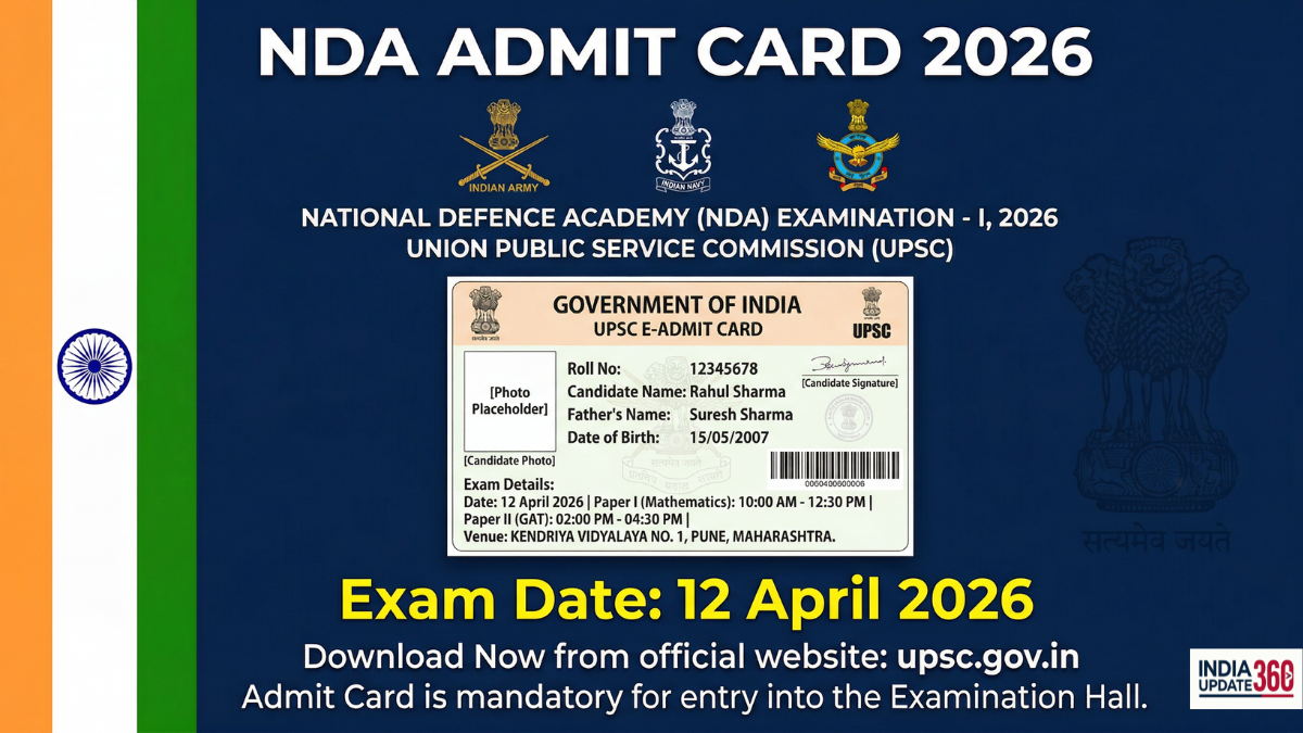 NDA Admit Card 2026 Download – UPSC NDA 1 Hall Ticket at